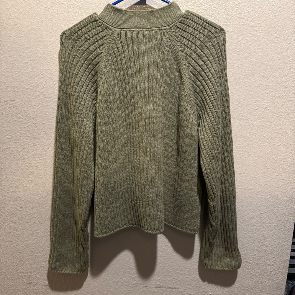 Gap Green Button Cardigan Large - image 3
